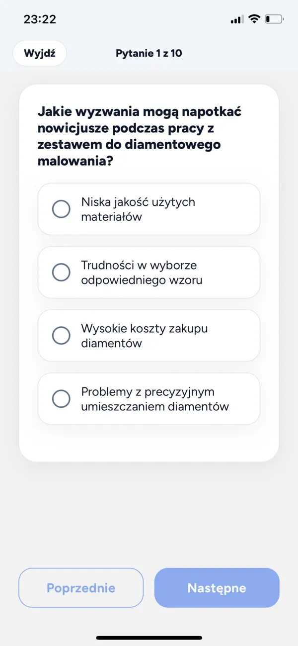 Pytanie testowe wygenerowane z notatek w aplikacji StudyScan